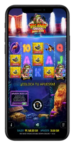 Dos símbolos de Piscis (Scatter) Big Bass Vegas Double Down Deluxe